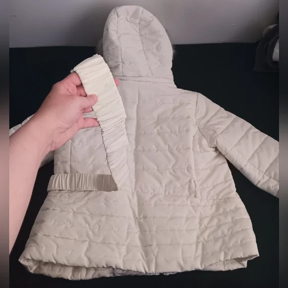 UNUSED New York & Company Fleece Inside Detachable Hood & Fur Winter Coat 2XL - Picture 7 of 14